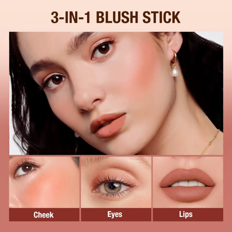 Lipstick Blush Stick 3-in-1 Eyes Cheek and Lip Tint - Image 4