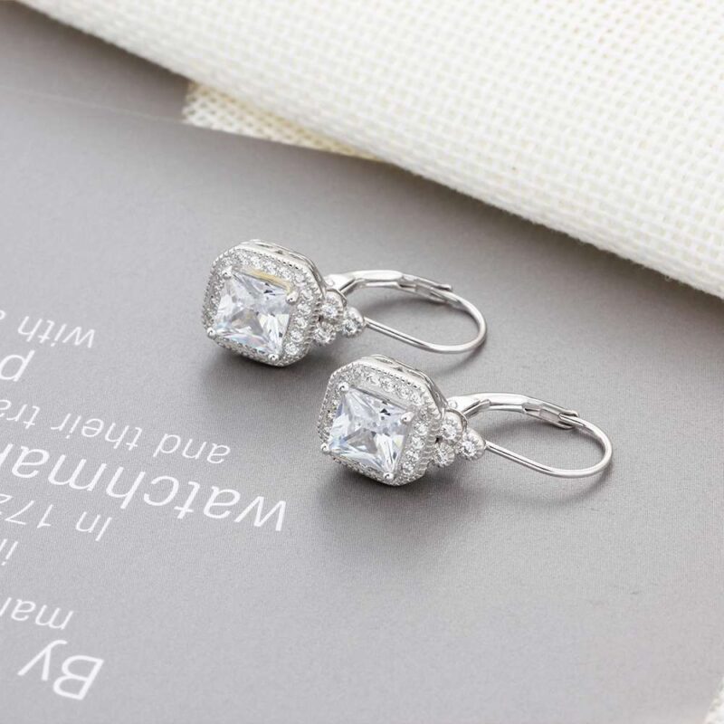 925 Sterling Silver Rhinestone Earrings - Image 5