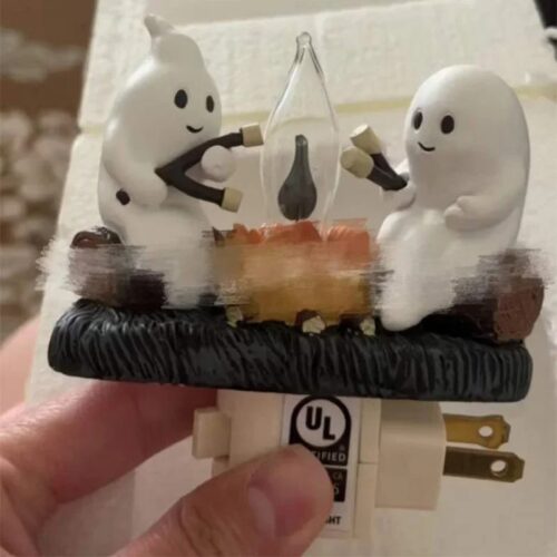 Halloween Ghost Campfire Flickering Night Light photo review