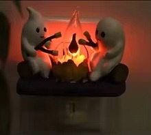 Halloween Ghost Campfire Flickering Night Light photo review