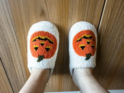 Halloween Pumpkin Cartoon Slippers photo review