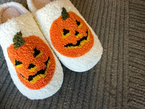 Halloween Pumpkin Cartoon Slippers photo review